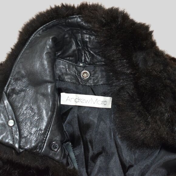 ANDREW MARC Women's Genuine New Zealand Opossum Fur Vest Black Size M - Picture 6 of 10